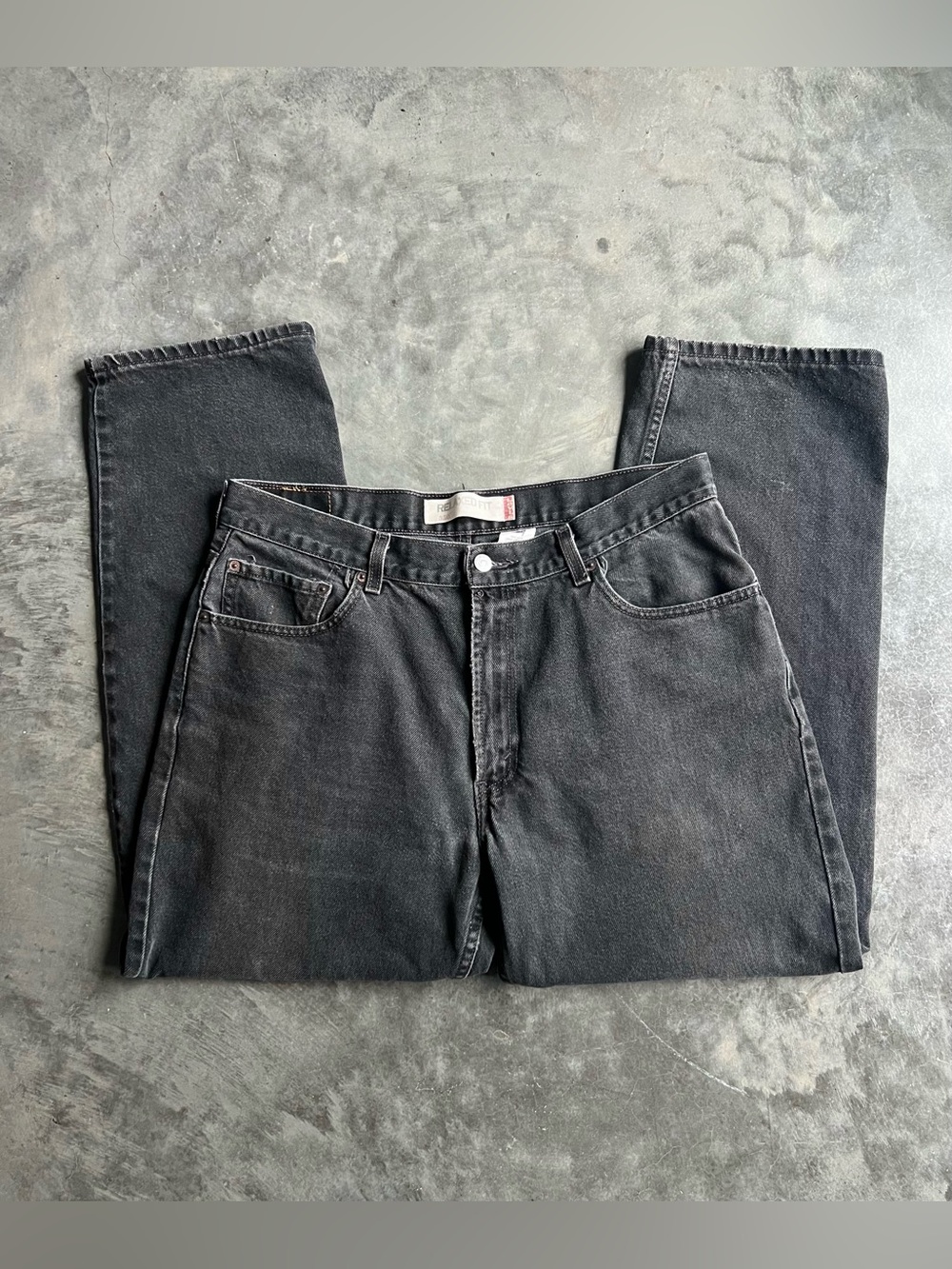 Vintage Levi's 505 Relaxed Fit Black Denim Jeans 36x30